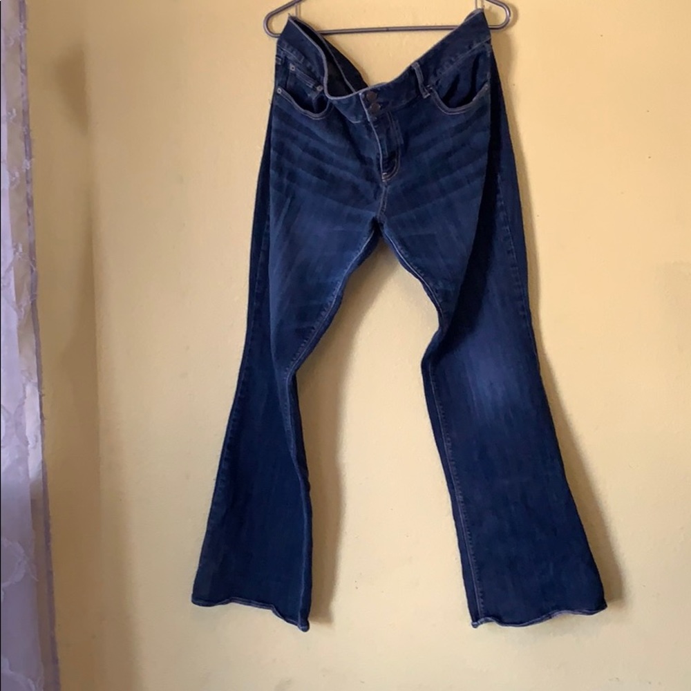 American Eagle Outfitters Dark Blue Boot Cut Jeans Sz 18 long
